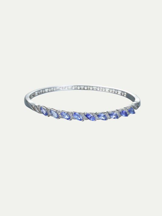S925 silver tanzanite bracelet
