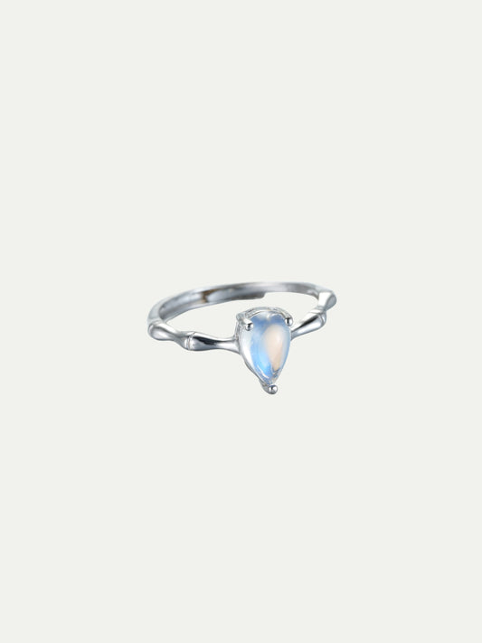 Moonstone Silver Branch Ring