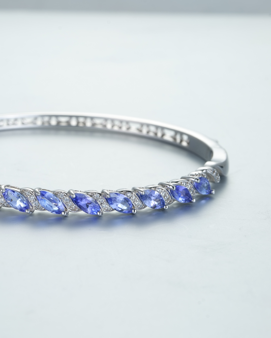 S925 silver tanzanite bracelet