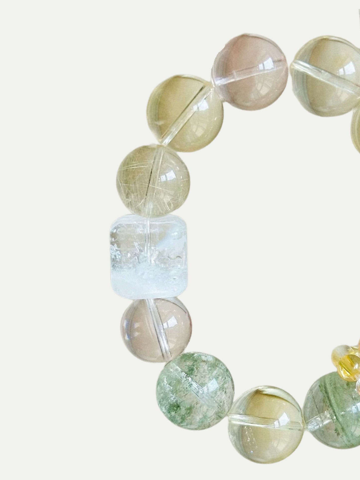Gold Leaf Glimmer Crystal Bracelet