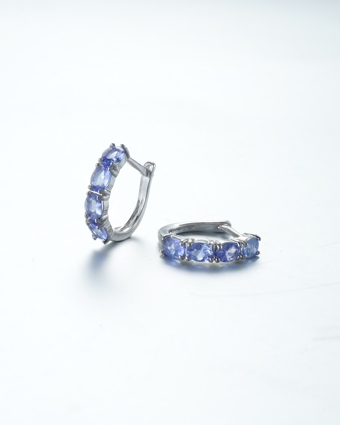 Purple Star Moon Hoop Earrings