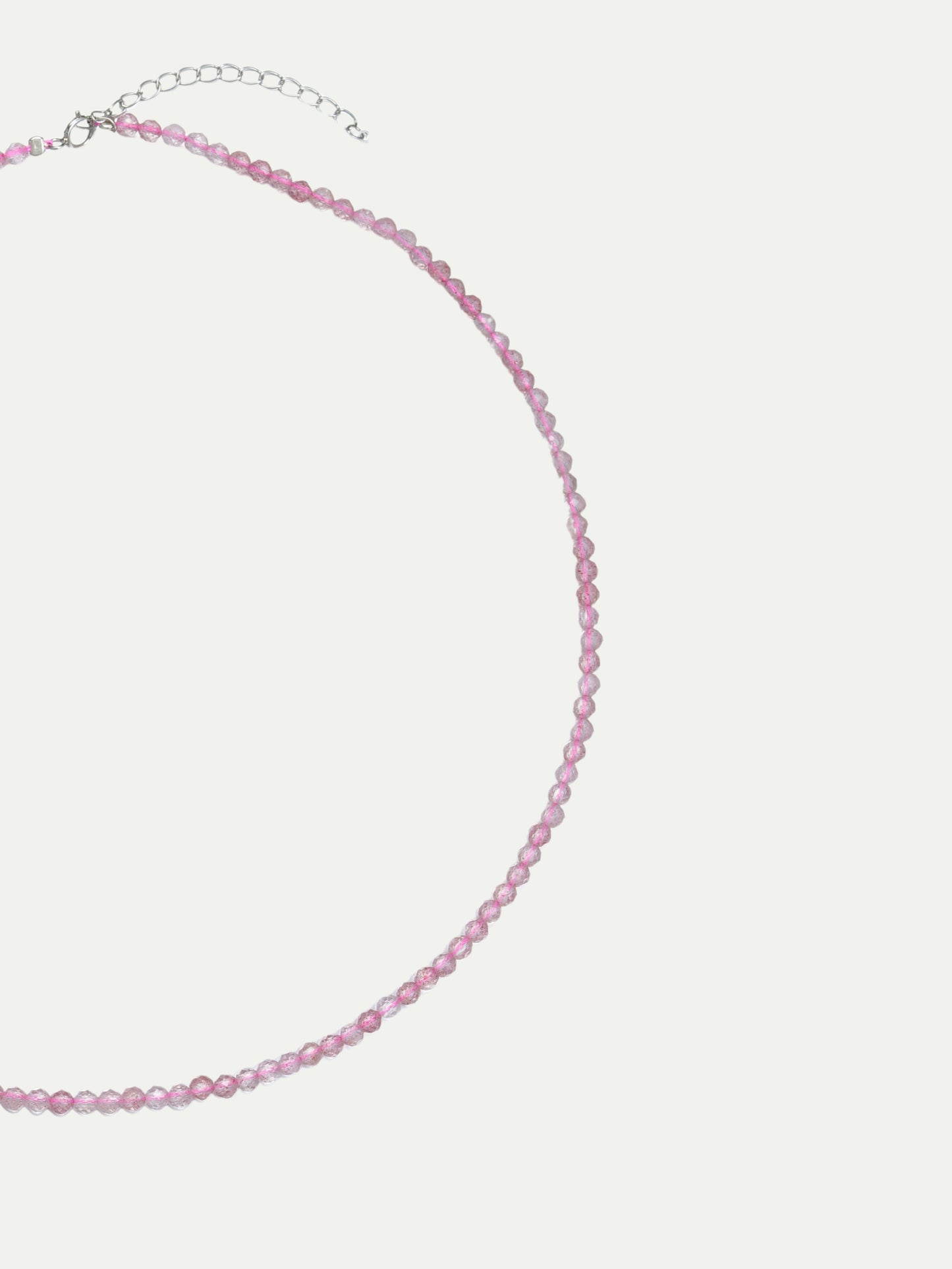 Sparkling Strawberry Quartz Necklace