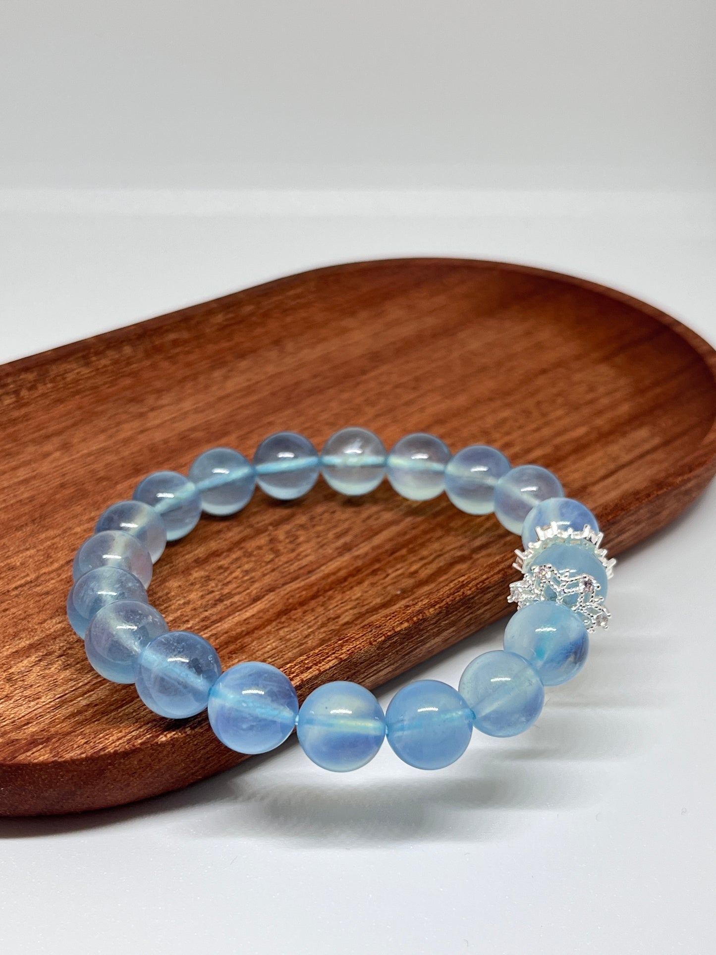 Snowflake Aquamarine Bracelet