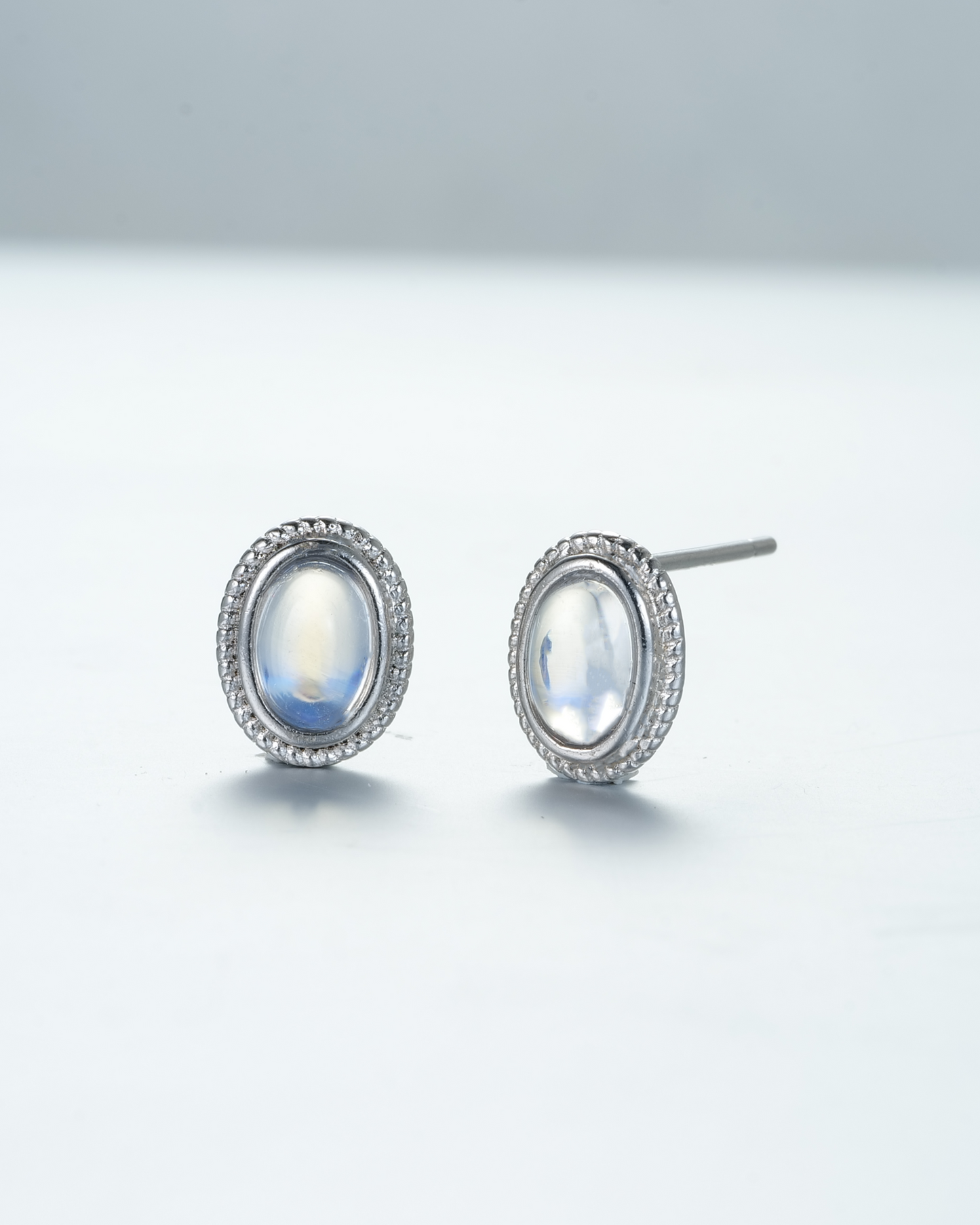 Silver Moon Eyes Earrings