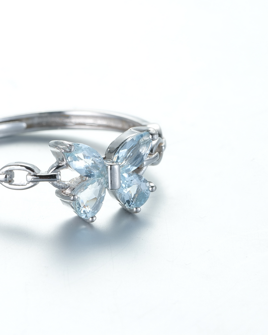 Butterfly Aquamarine Ring
