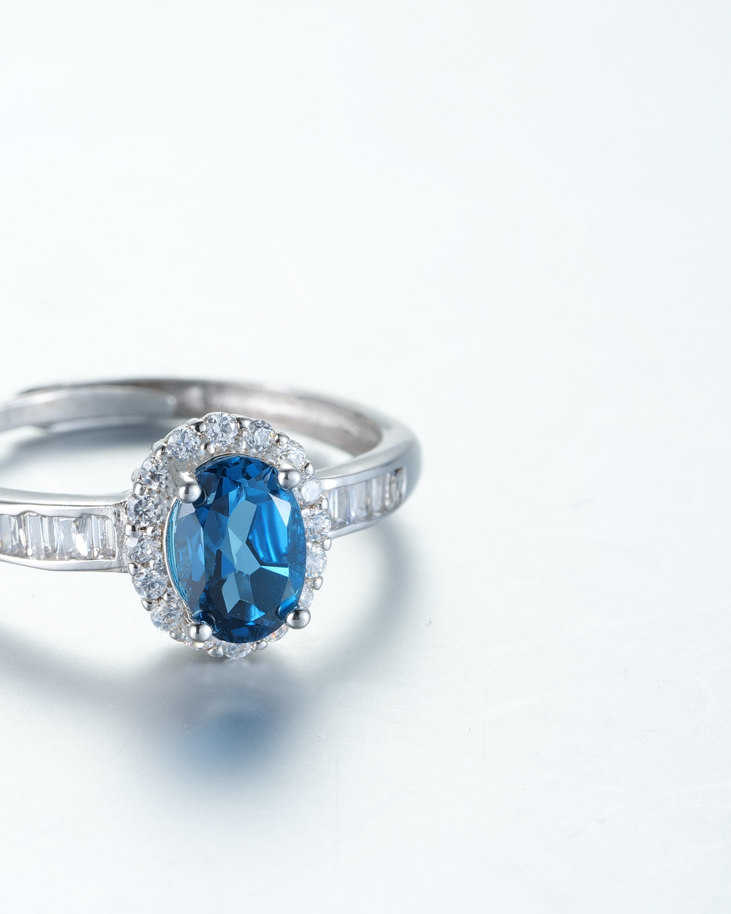 London Blue Topaz Silver Ring Annflora