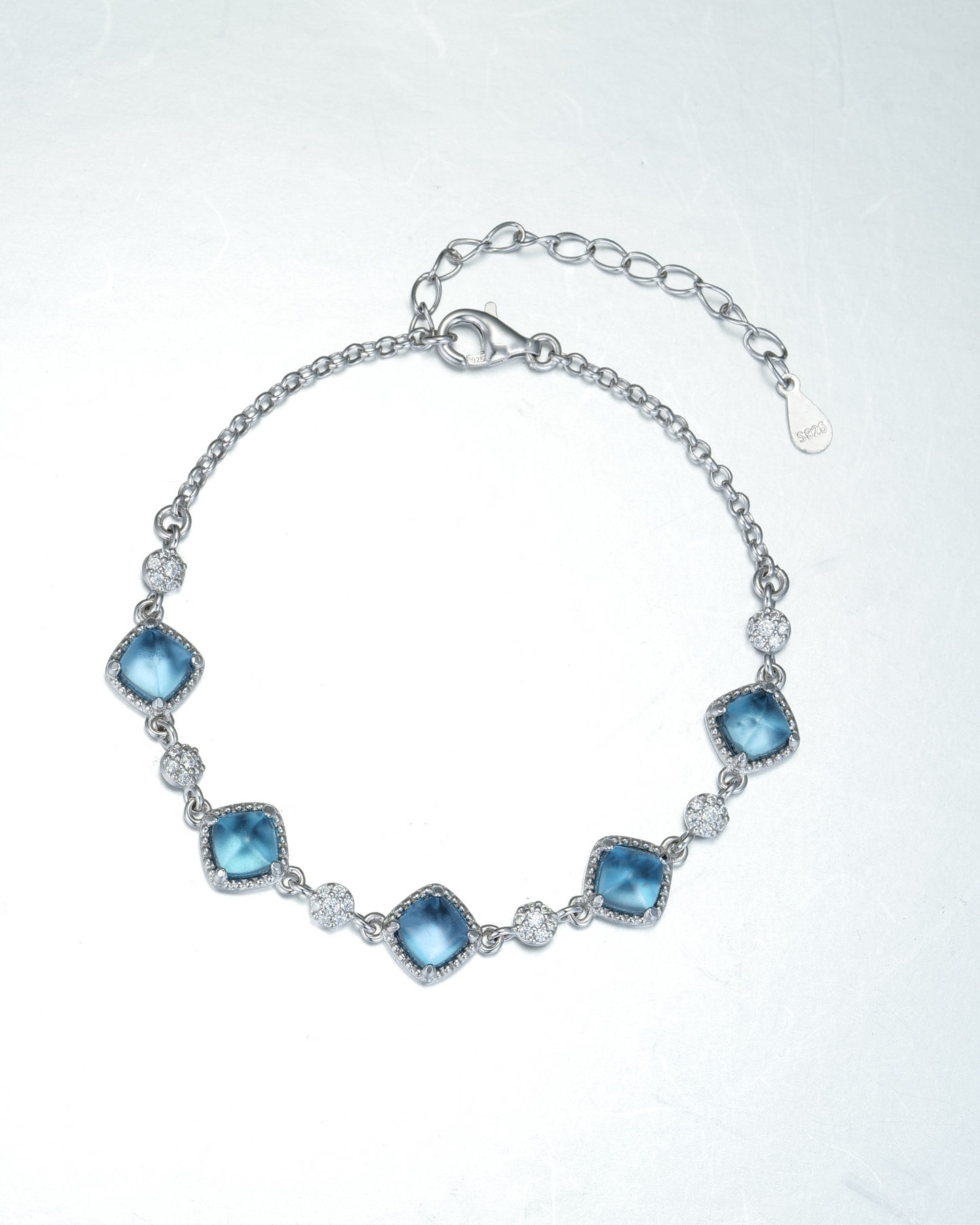 Azure Grid Topaz Bracelet Annflora