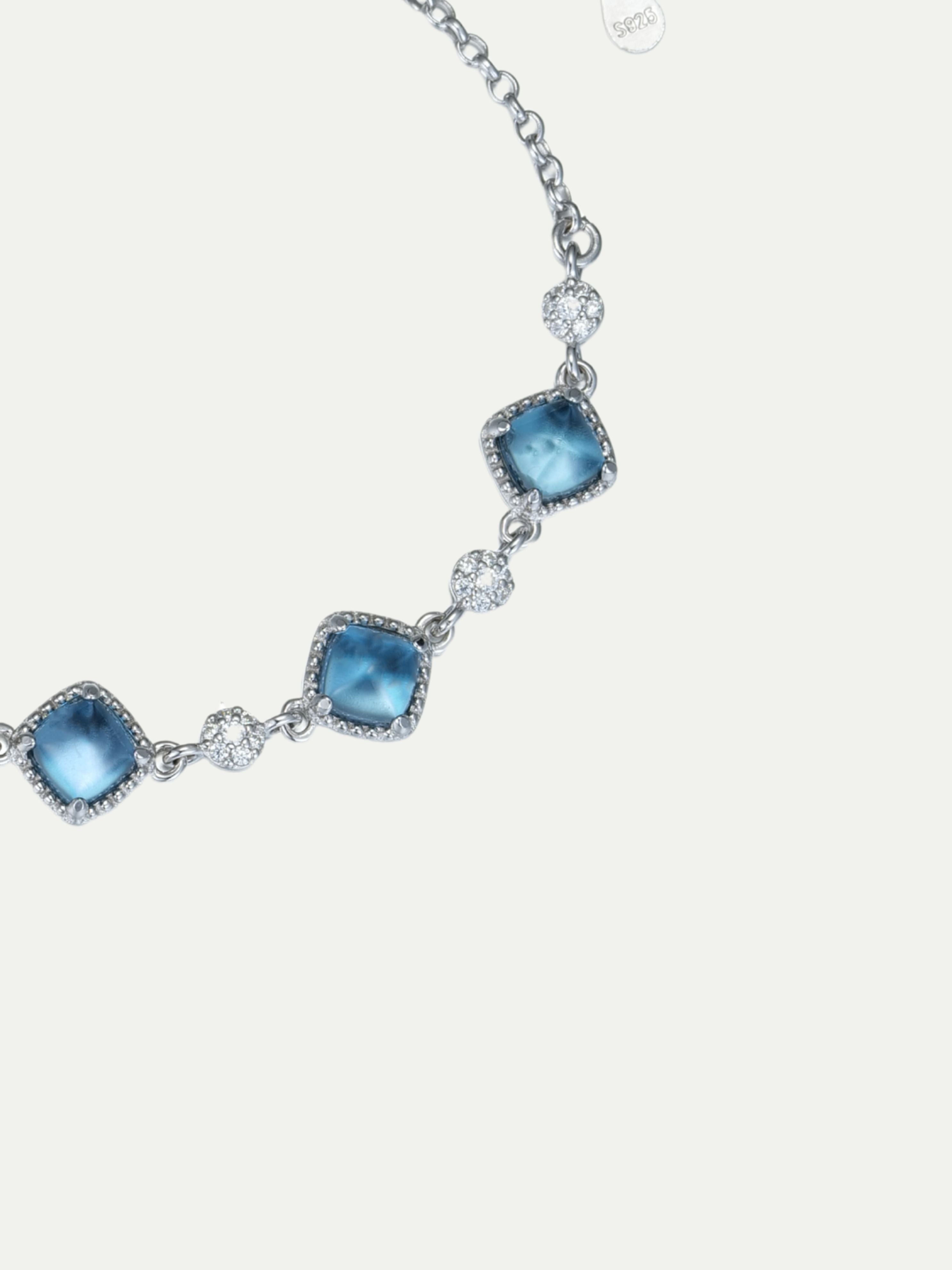 Azure Grid Topaz Bracelet Annflora