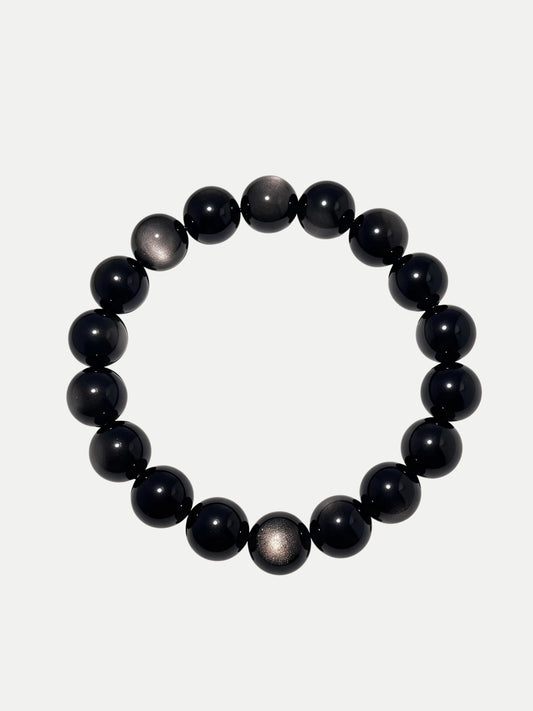 Silver Sheen Obsidian Bracelet Annflora