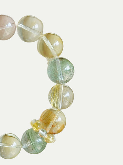 Gold Leaf Glimmer Crystal Bracelet