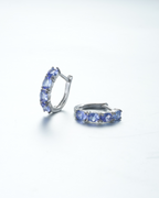 Purple Star Moon Hoop Earrings Annflora