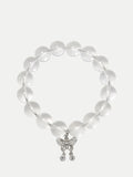 Silver Butterfly White Crystal Bracelet Annflora