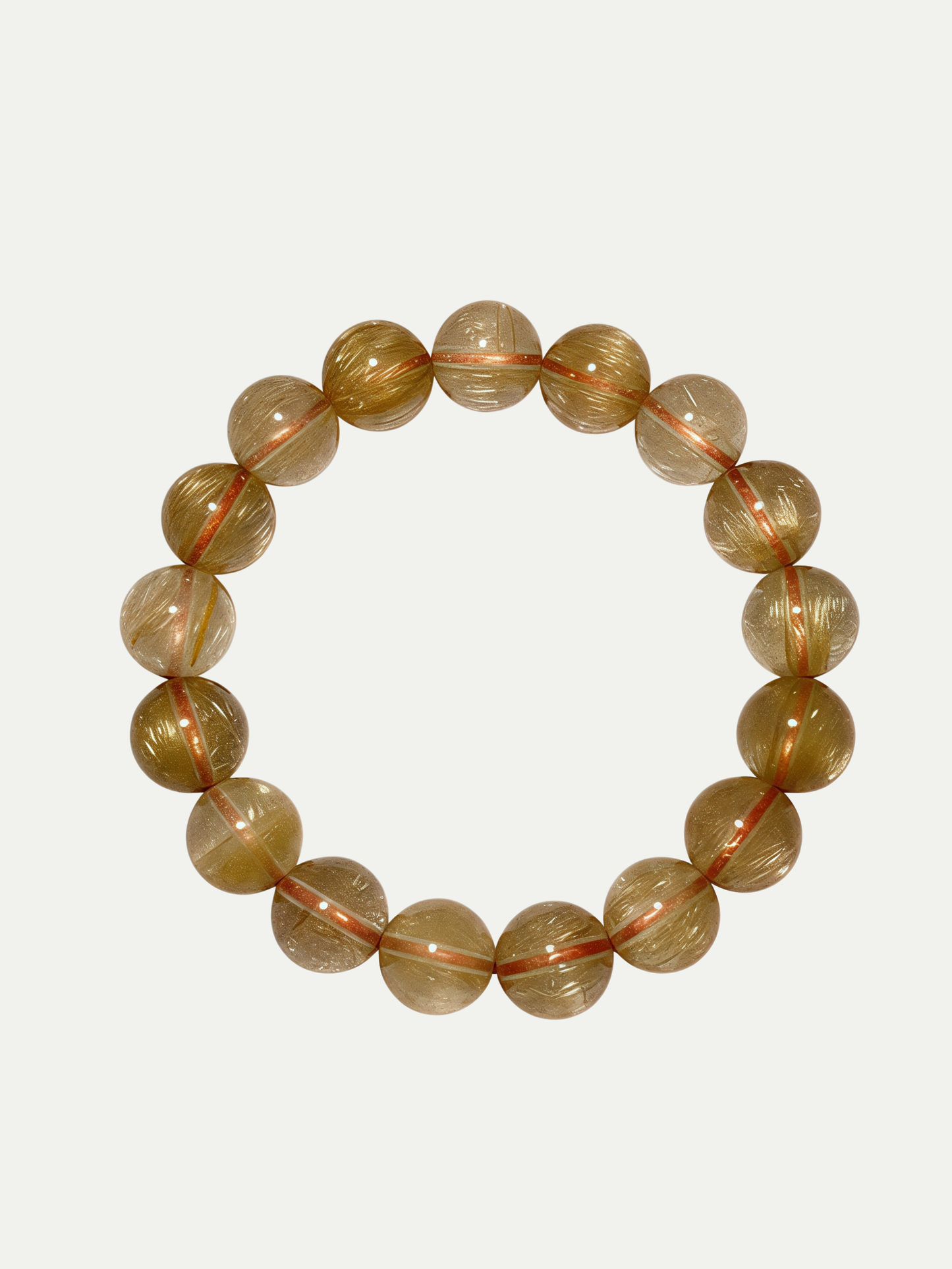 Plain Golden Rutilated Quartz Bracelet Annflora