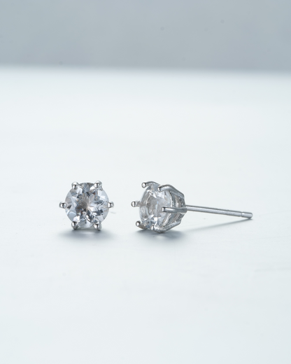 White Crystal Earrings