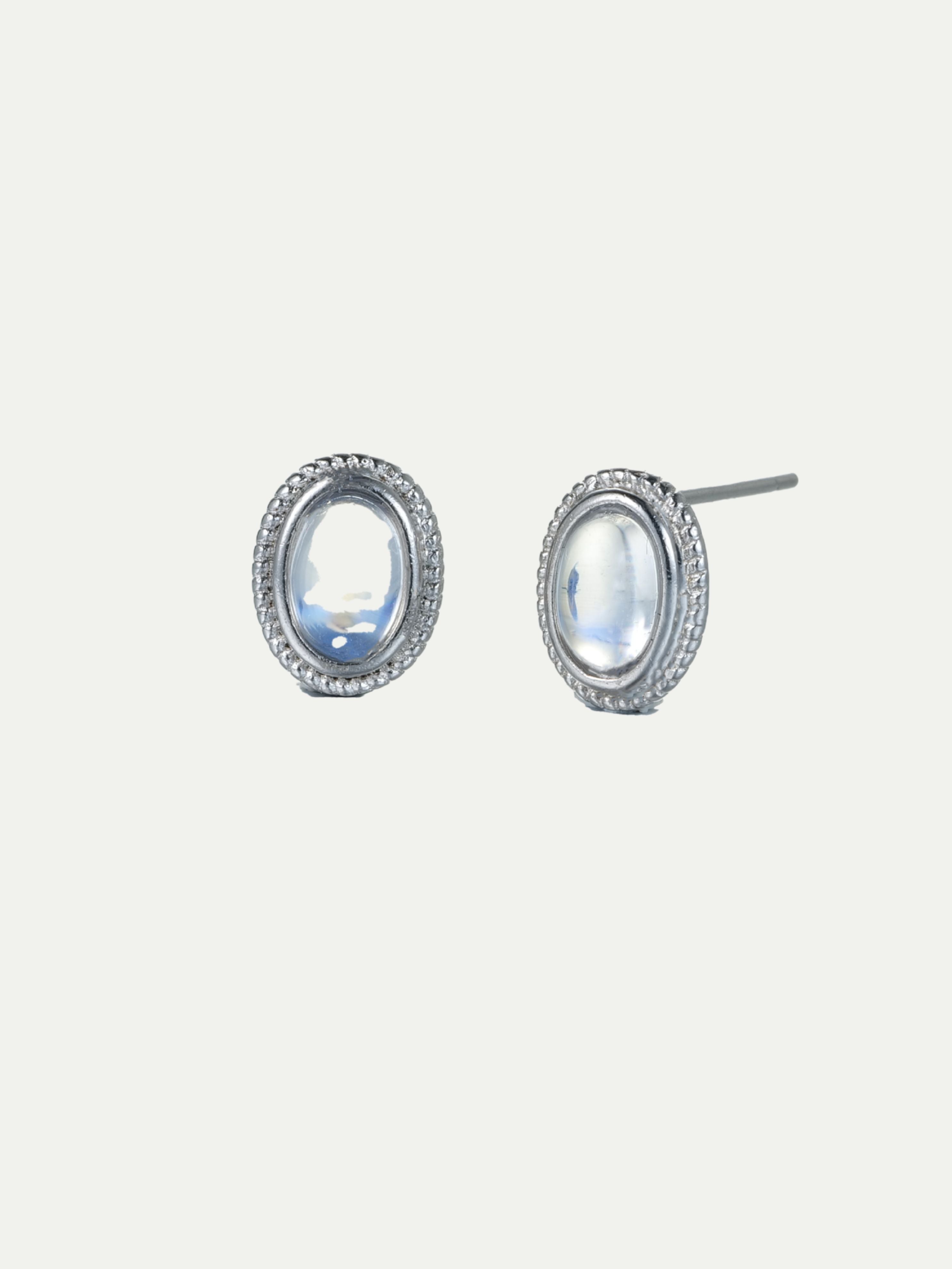 Silver Moon Eyes Earrings Annflora