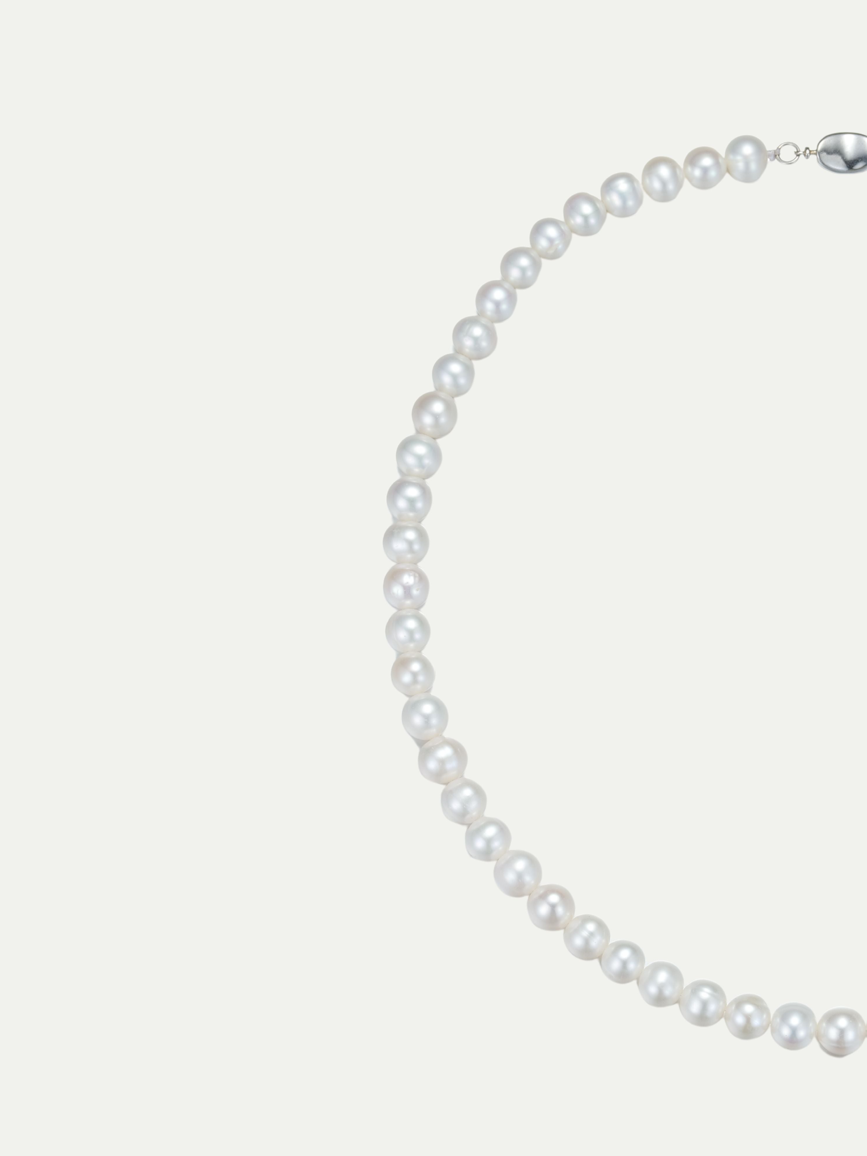 Plain pearl necklace Annflora