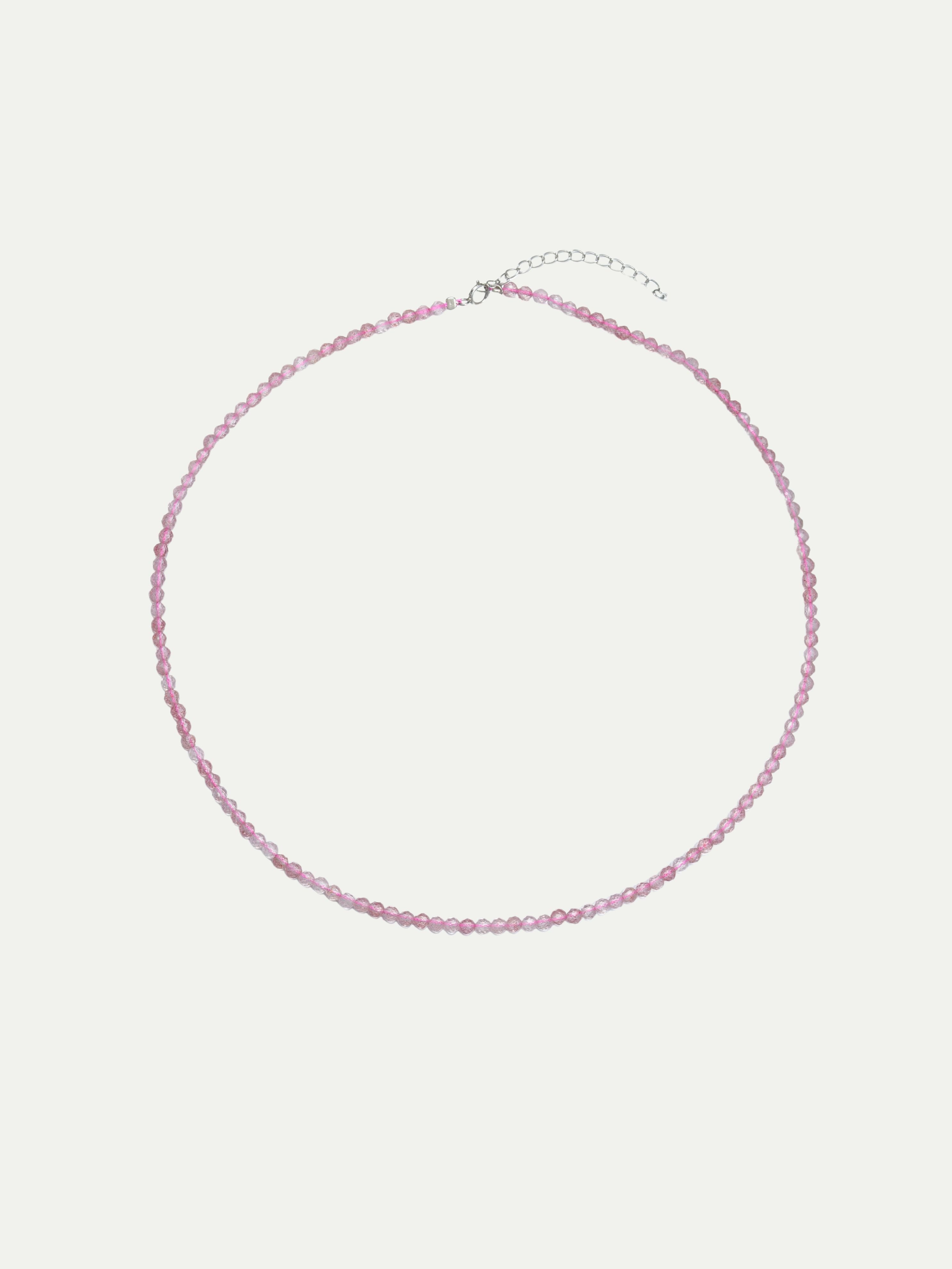 Sparkling Strawberry Quartz Necklace Annflora