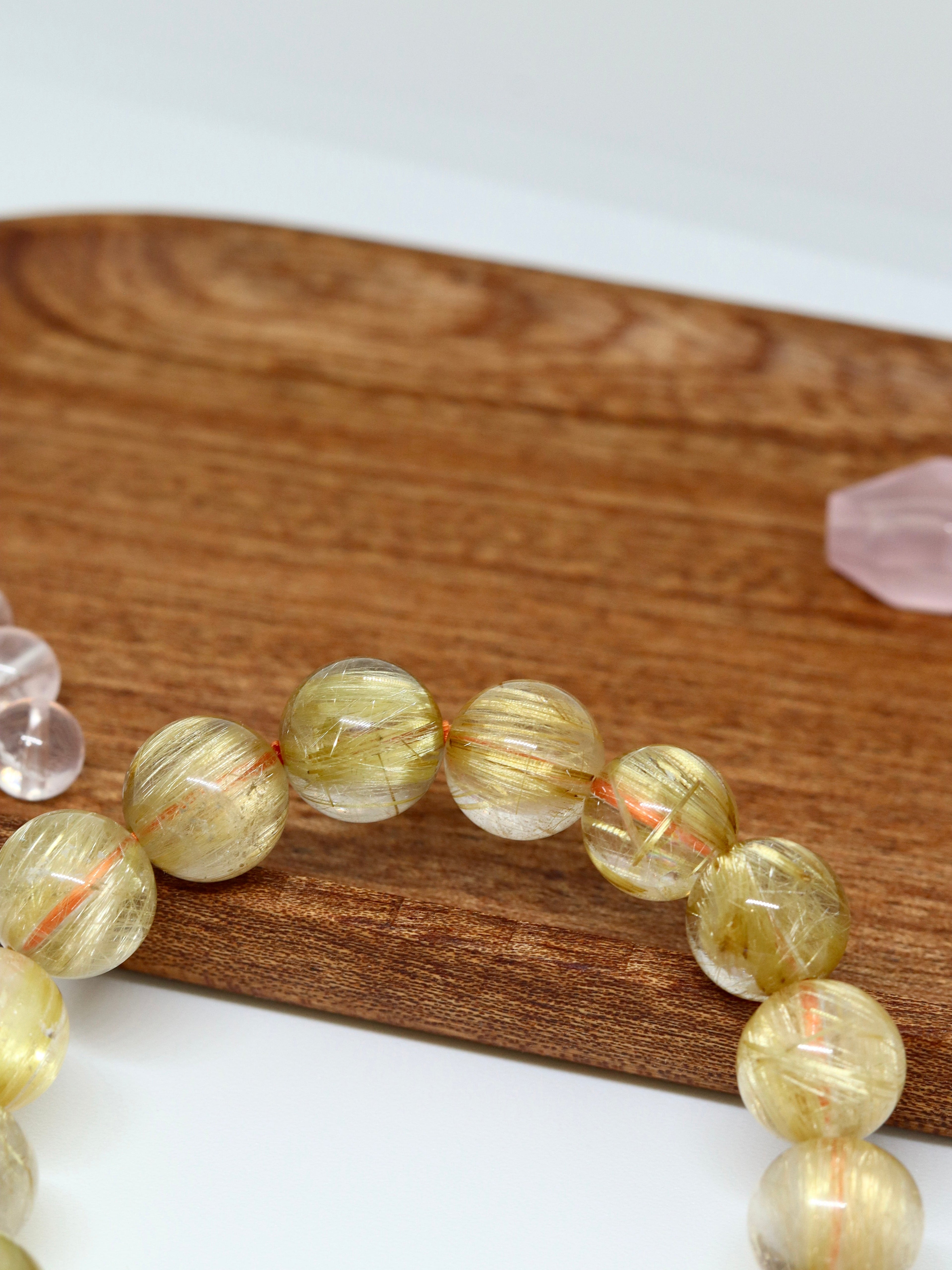Plain Golden Rutilated Quartz Bracelet Annflora
