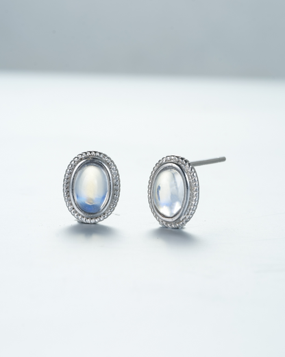 Silver Moon Eyes Earrings